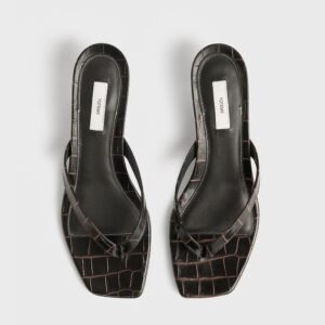 Chanclas de Tacón Efecto Cocodrilo